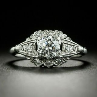 Wedding Engagement Perfect Vintage Retro Ring 14k White Gold Over 2.  1 Ct Diamond