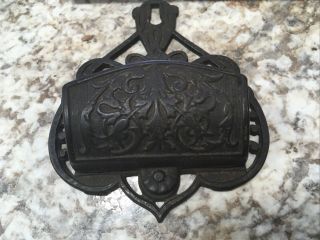 Antique Vintage Cast Iron Match Holder 2