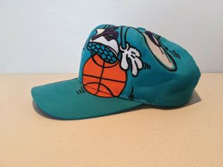 Charlotte Hornets The Game Big Logo Nba Vintage 1990s Snapback Hat Cap Rare