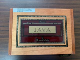 Java Toro Latte By Drew Estate Premium Empty Wooden Cigar Box