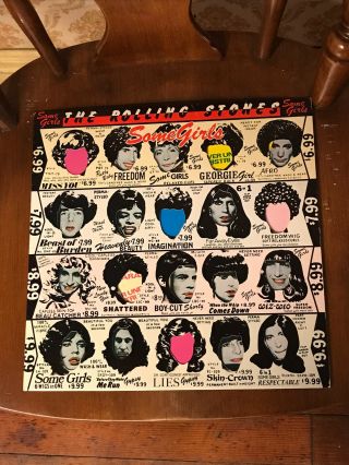 The Rolling Stones Lp Some Girls Coc 39108 Vg,  To Nm 1978 Album Die Cut Cover