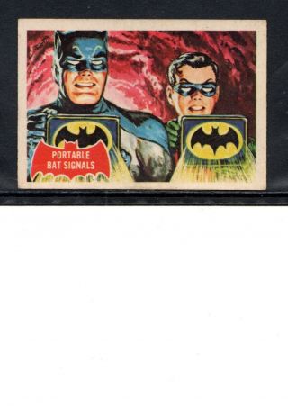 1966 Batman Card,  Riddler Puzzle Back,  6 Of 6,  Red Bat,  Near