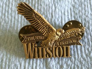 Vintage Gold Tone Eagle Pin The Sprit Of Freedom Winston Cigarettes R.  J.  Reynold