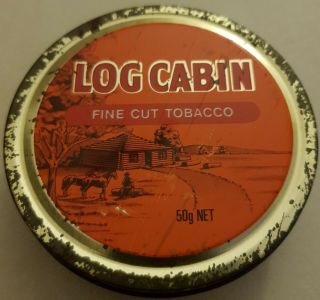 Vintage Log Cabin Tobacco Tin 50g Australian