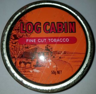 Vintage log cabin Tobacco Tin 50g Australian 2