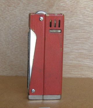 Vintage Brother Lite Cigarette Lighter Red/silver Chrome Butane Made In Japan