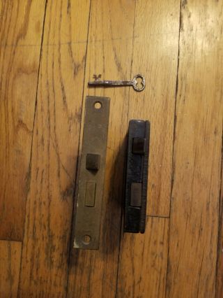 With Key Old Antique Vintage Reclaimed Door Latches ,  Set Of 2