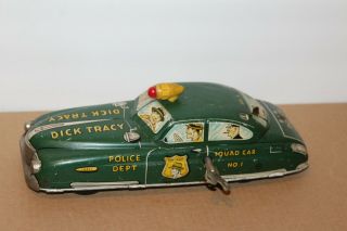 Vintage Large 1949 Marx Tin Litho Wind Up Lm52 Dick Tracy Police Car