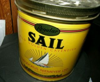 Pipe Tobacco Tin 1 Sail Mild Golden Cavendish Holland Sweet As A Nut Older Can