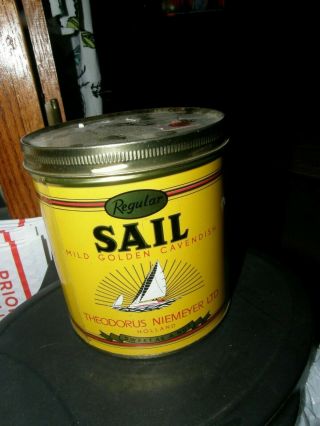 Pipe Tobacco Tin 1 Sail Mild Golden Cavendish Holland Sweet As A Nut Older Can 2