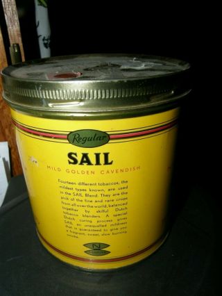 Pipe Tobacco Tin 1 Sail Mild Golden Cavendish Holland Sweet As A Nut Older Can 3