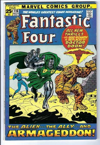 Fantastic Four 116 Vf - Nm Marvel Bronze Age 52 - Page Squarebound Dr.  Doom