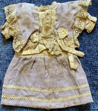Antique Fancy Dress For French / German Bisque Doll Or Vintage Doll