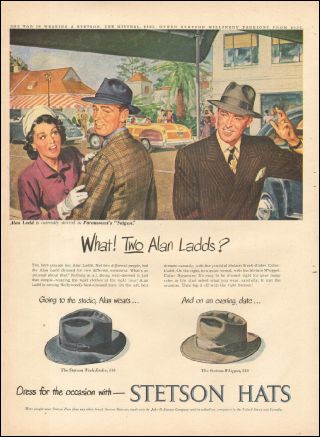 1948 Vintage Ad For Stetson Hats Retro Fashion Art (112017)