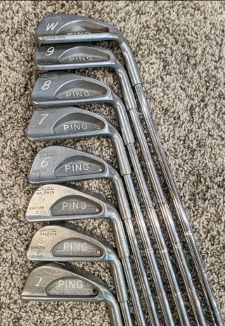 Ping Karsten Iron Set Vintage Golf Clubs Made Usa,  Right Hand: 1,  3,  5 - 9,  W