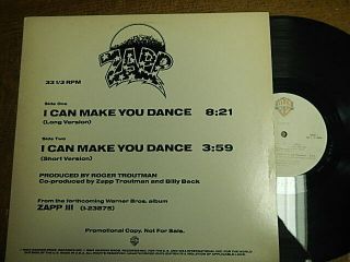 1983 12 " Single Zapp Iii I Can Make You Dance Warner Bros.  Pro - A - 2056 Promo Nm -