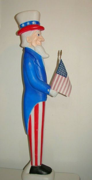 Vintage Don Featherstone Union Blow Mold Uncle Sam 4th Of July 36”