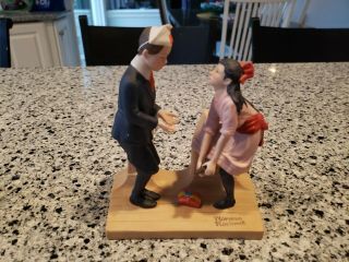 The Danbury 1980 The 12 Norman Rockwell Figurine " First Dance "