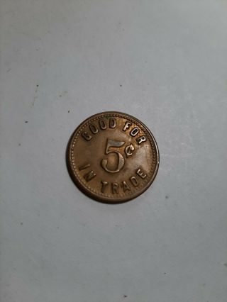 GREENVILLE,  OHIO CENTRAL CIGAR STORE ADVERTISING TOKEN 5 CENT VINTAGE TOBACCO 3