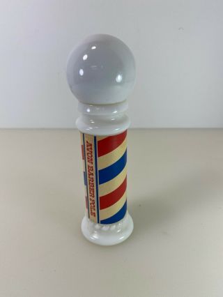 Vintage Avon Barber Pole Bottle 3 Fl Oz Hair/scalp Conditioner For Men Empty