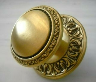 Vintage Greece Solid Brass Large Ornate Door Knob Handle Push/pull 37
