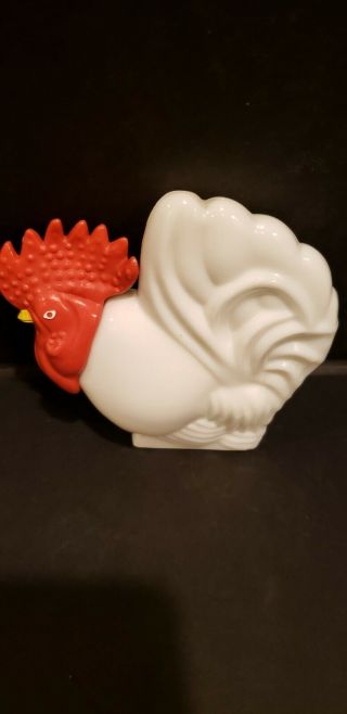 Vintage Avon Milk Glass Collectible Fragrance Jar Lotion Rooster Chicken