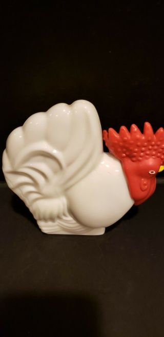 Vintage Avon Milk Glass Collectible Fragrance Jar Lotion Rooster Chicken 2