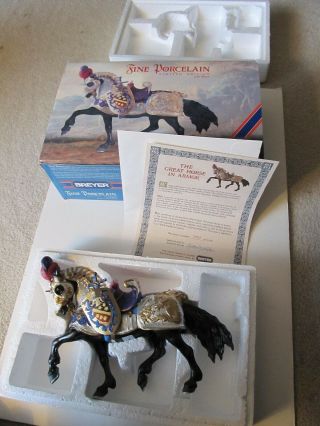 Breyer Porcelain The Great Horse In Armor 79197,  Hand Painted,  Ltd Ed.
