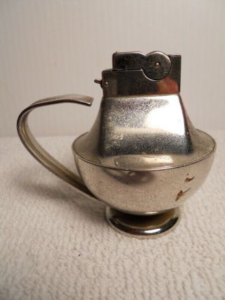 Vintage Ascot Art Deco Stainless Steel Table Lighter From U.  S.  A.