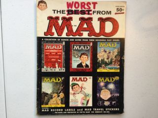 The Best Worst From Mad Annual 1 Inserts Complete Vg,  1958 Ec Publishing