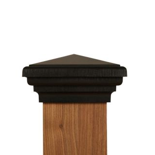 4x4 Post Cap (3.  5 ") - Black Pyramid England Style Top Fence Post Cap