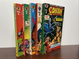 Stan Lee Presents Conan The Barbarian 2,  3,  4,  5,  6 Pocket Paperbacks Comic1978