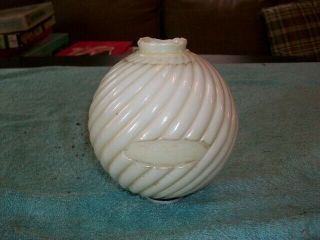 Vintage Swirl Lightning Rod Ball With Mast Circled In Center Has Hole Backside