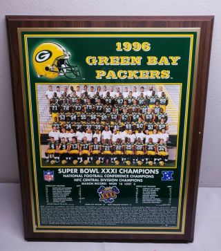 Vintage Rare 1996 Nfl Green Bay Packers " Superbowl Champions " Plaque 15×13