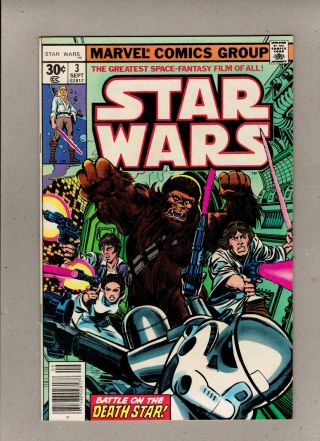Star Wars 3_sept 1977_very Fine_ " Battle On The Death Star " _bronze Age Marvel