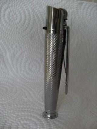 Very Unusual Vintage Slim " Pen Clip " Pipe Smokers Lighter,  With Pipe Tamp