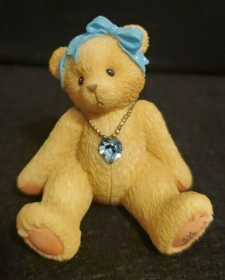 Cherished Teddies " Little Sparkles " 1996 Birthstone Bears March 239763