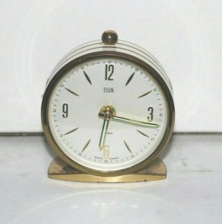 Vintage Elgin Alarm Clock Wind Up West Germany Parts / Restoration