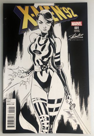 X - Men ‘92 1 Psylocke Sketch Marvel Variant Edition By Campbell