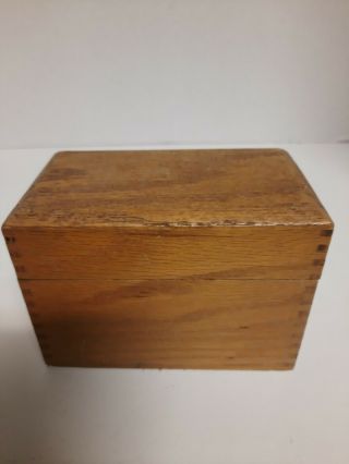 Vintage Small Wooden File Box S22