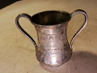 Antique 1909 V Of A - K - C Best Irish Setter Trophy - Rogers Bros Meriden B Company