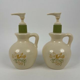 2 Avon Vintage Country Cottage Hand Lotion Bottle With Handle & Pump Dispenser
