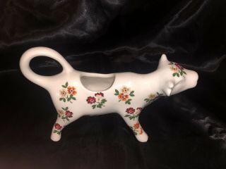 Rare Htf Retired Pioneer Woman Posey Floral Cow Creamer