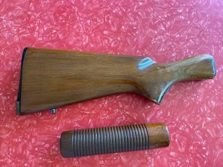 Vintage Remington 870 Wingmaster Police Wood Stock Set.  Corncob Forarm