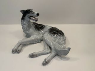 Borzoi - Russian Wolfhound Rosenthal Selb Porcelain Figurine Mid 20th Century Euc
