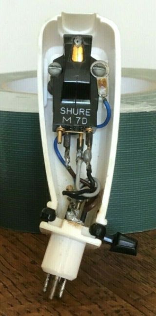 Vintage SHURE M7D Cartridge With Stylus and Garrard Type A Headshell 2