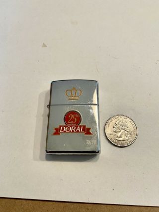 Vintage Zippo Lighter Doral Advertising 25th Anniversary May 1995 Xi