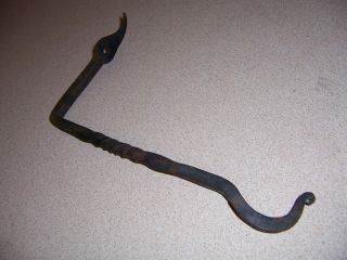 Antique Forged Iron Wall Hook For Lamp Or Plant