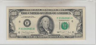 1990 (f) $100 One Hundred Dollar Bill Federal Reserve Note Atlanta Vintage
