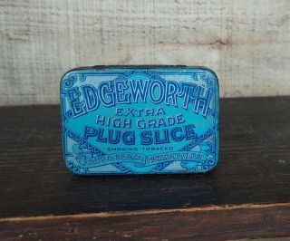 Vintage Edgeworth Extra Plug Slice Smoking Tobacco Tin Richmond Va